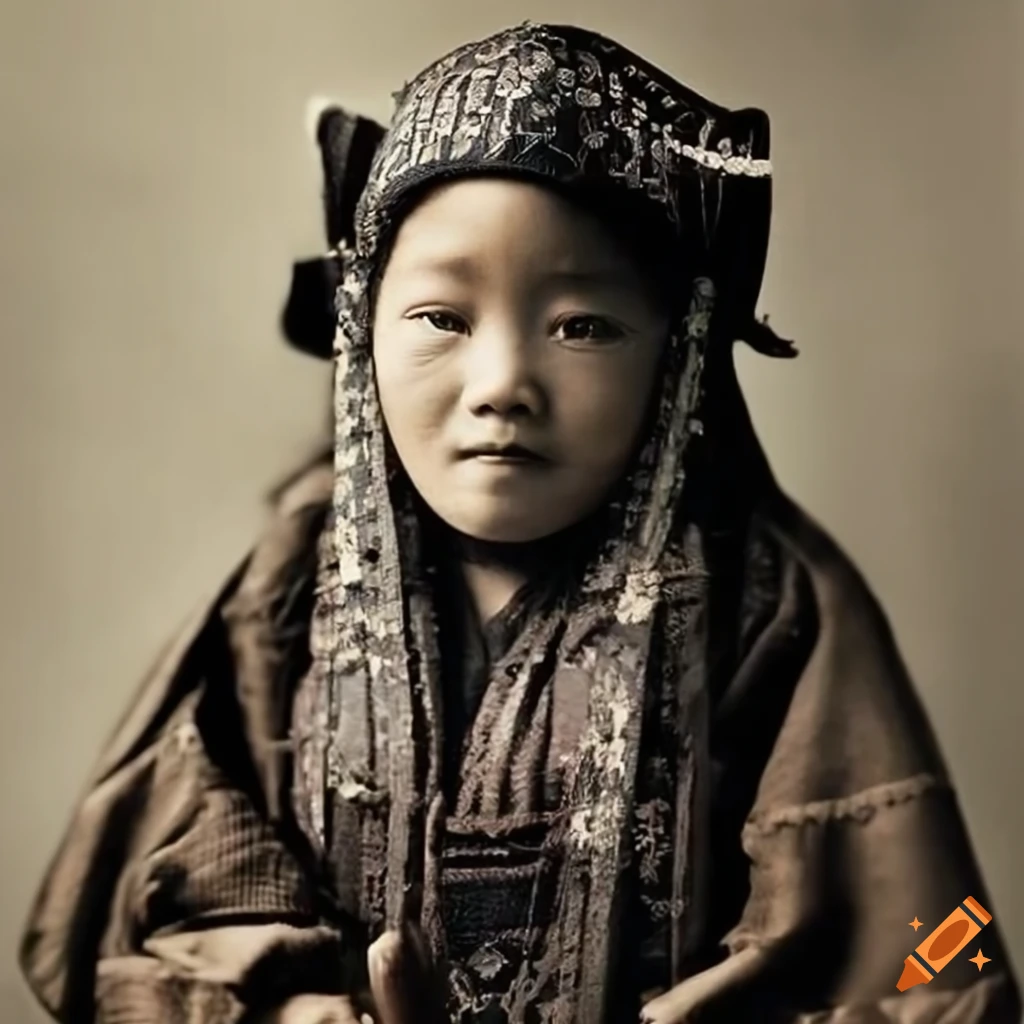 1910 photography of Ainu children