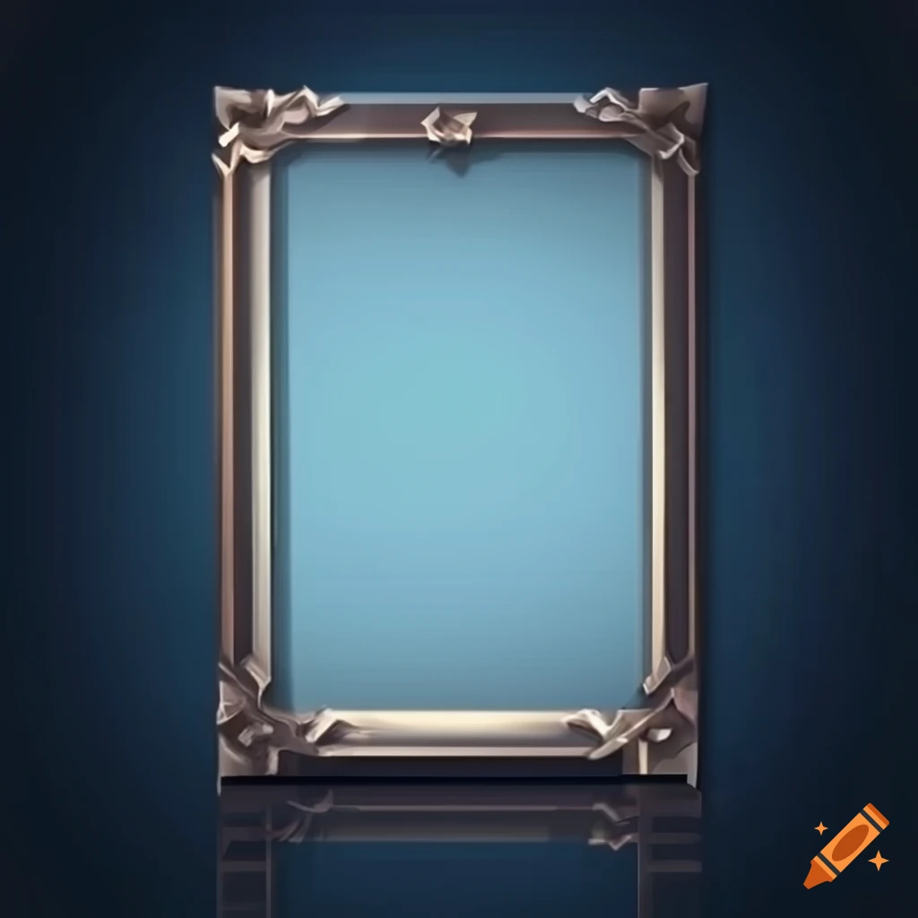 Silver square border for rpg ui design on Craiyon