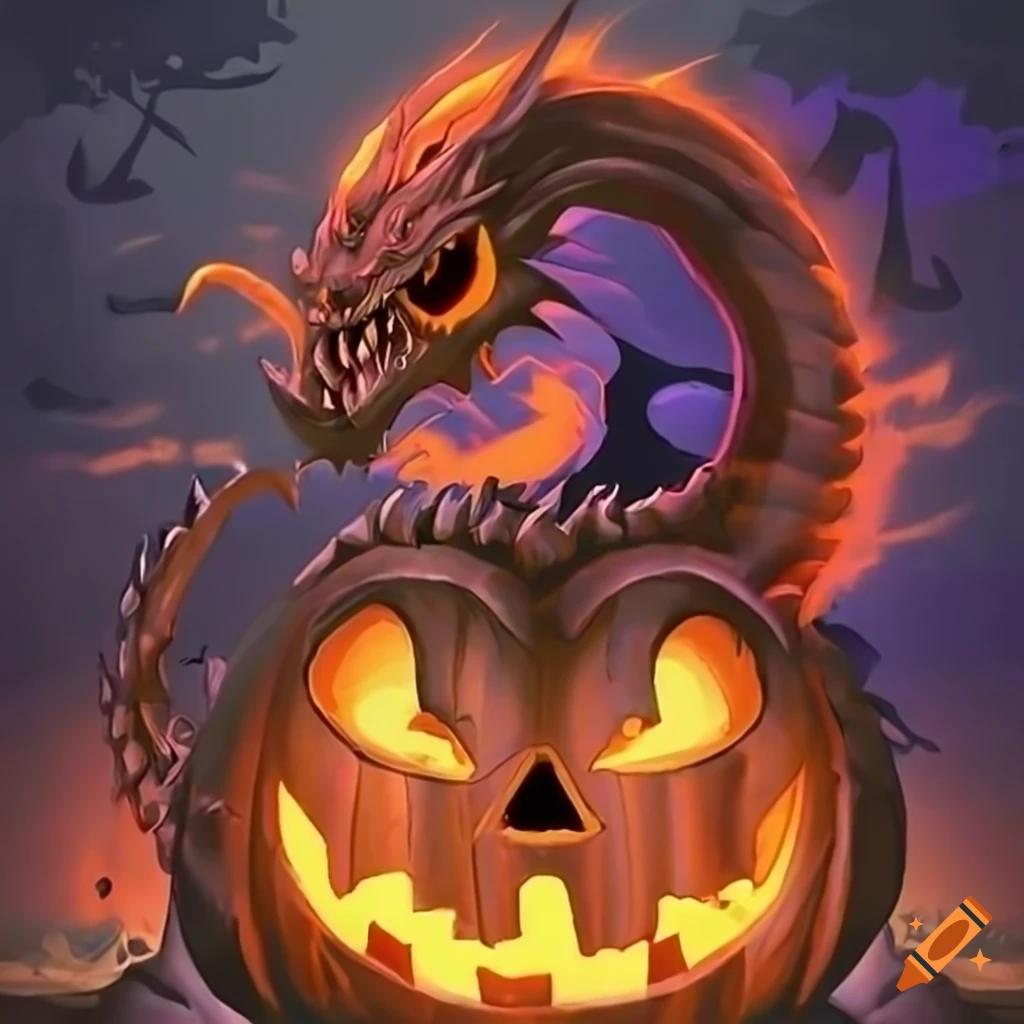 Jack-o-lantern dragon