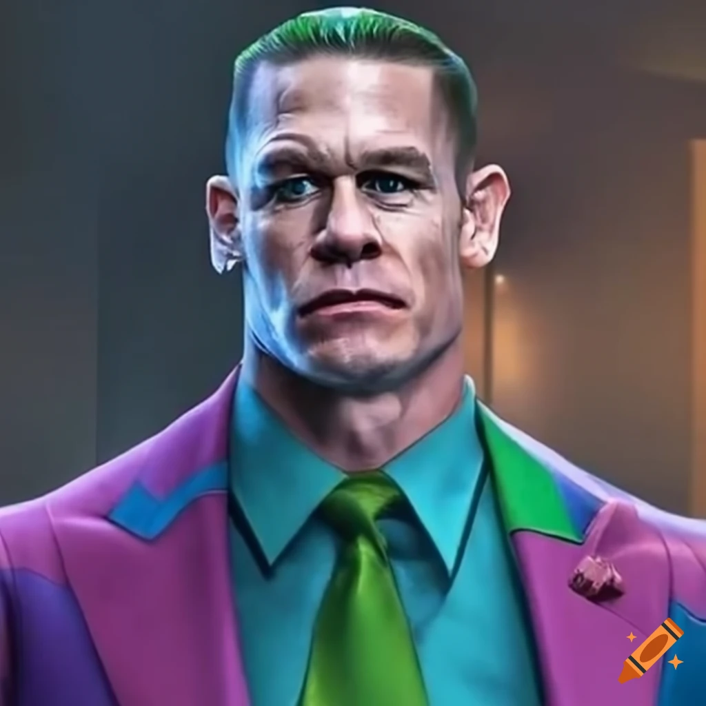 John Cena wearing Joker t-shirt