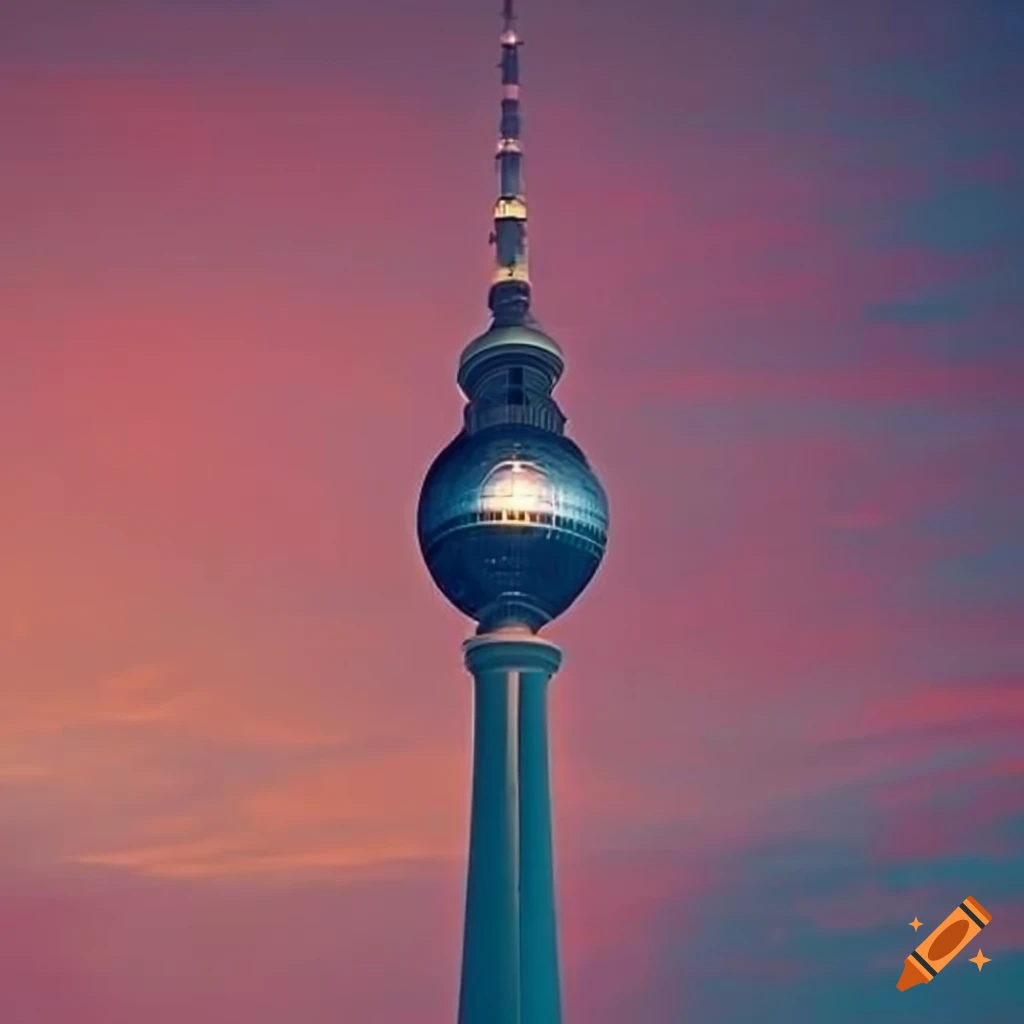 Berlin tv tower at sunset on craiyon