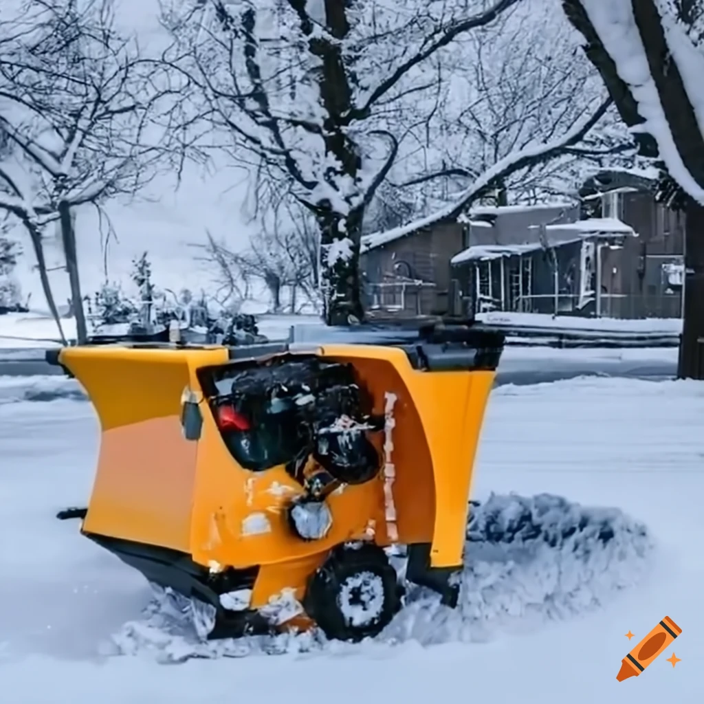 Automatic snow removal machine with salting system