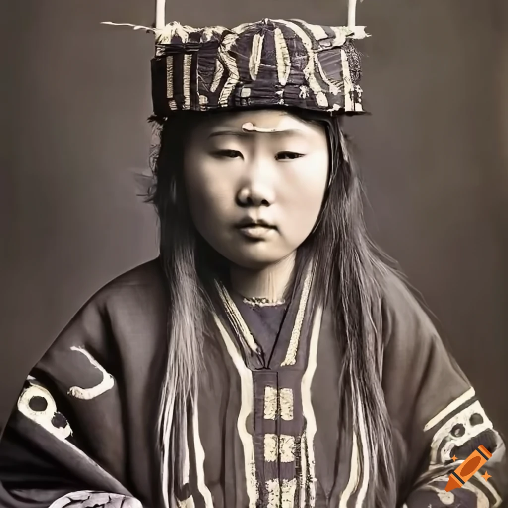 portrait of a young Ainu woman
