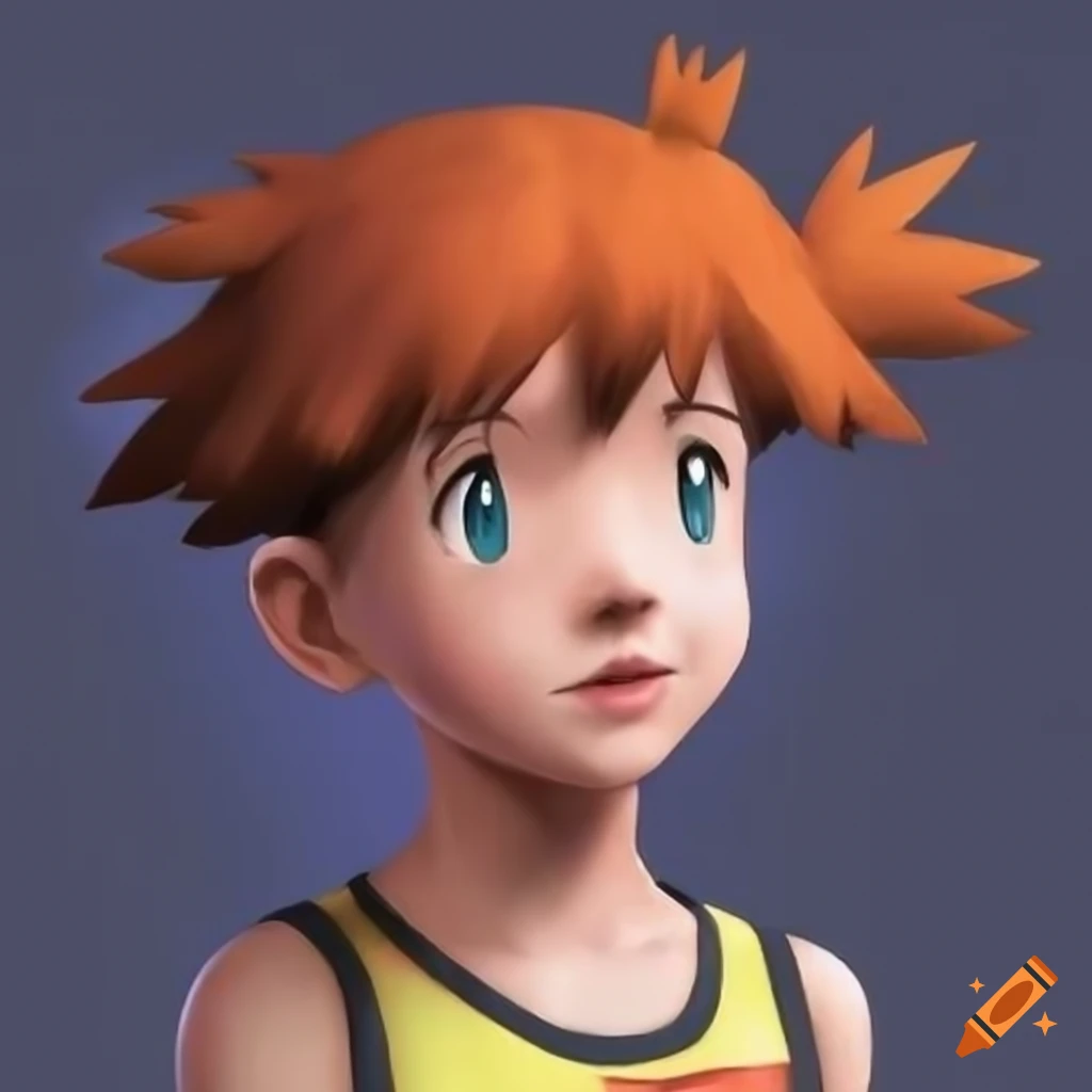realistic drawing of Misty from Pokemon