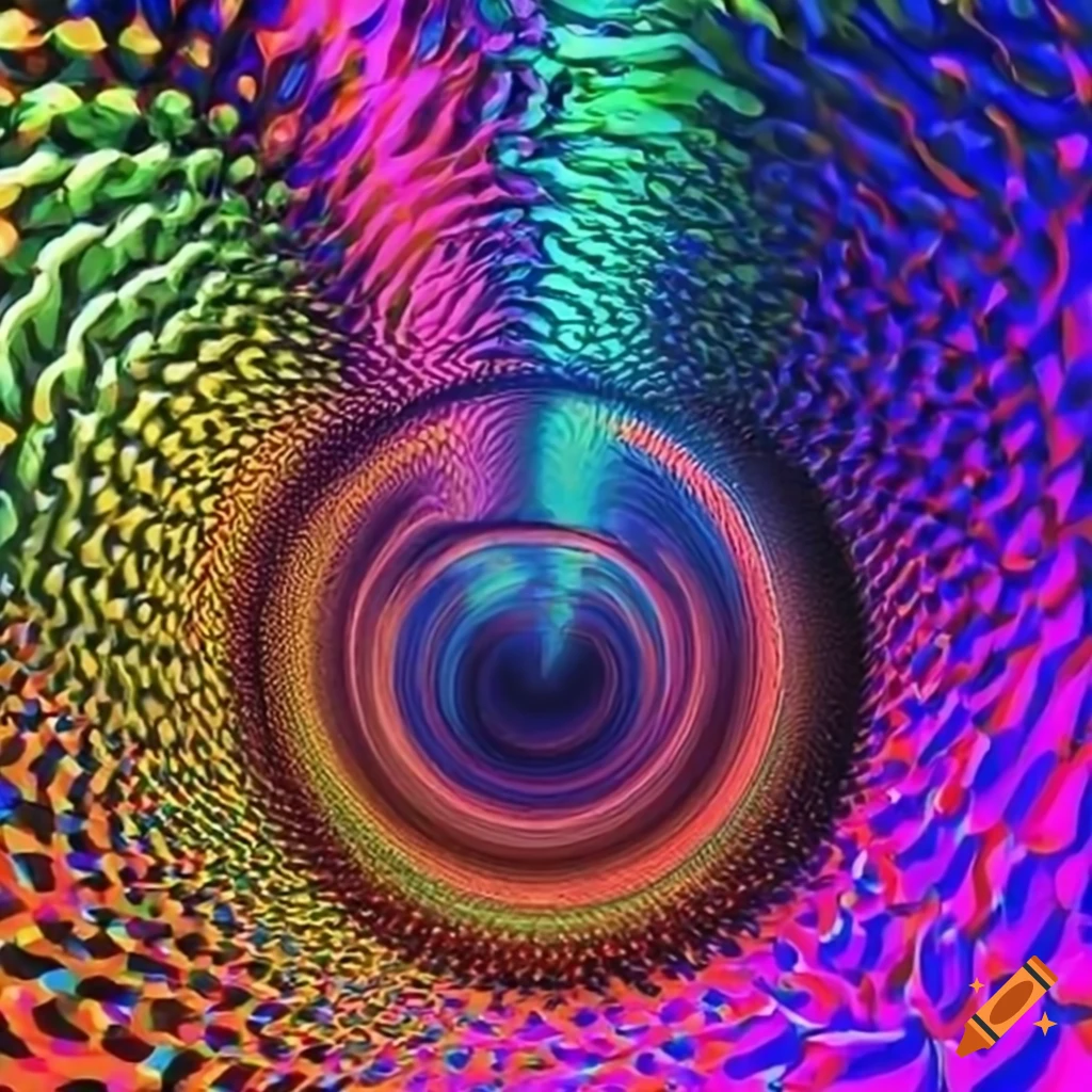 Abstract blue Trippy optical illusion- optical illusion  Poster