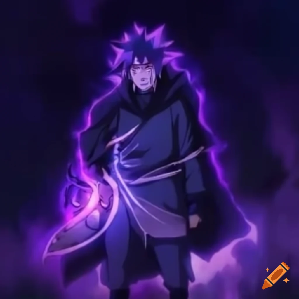 Sasuke with a dark aura on Craiyon