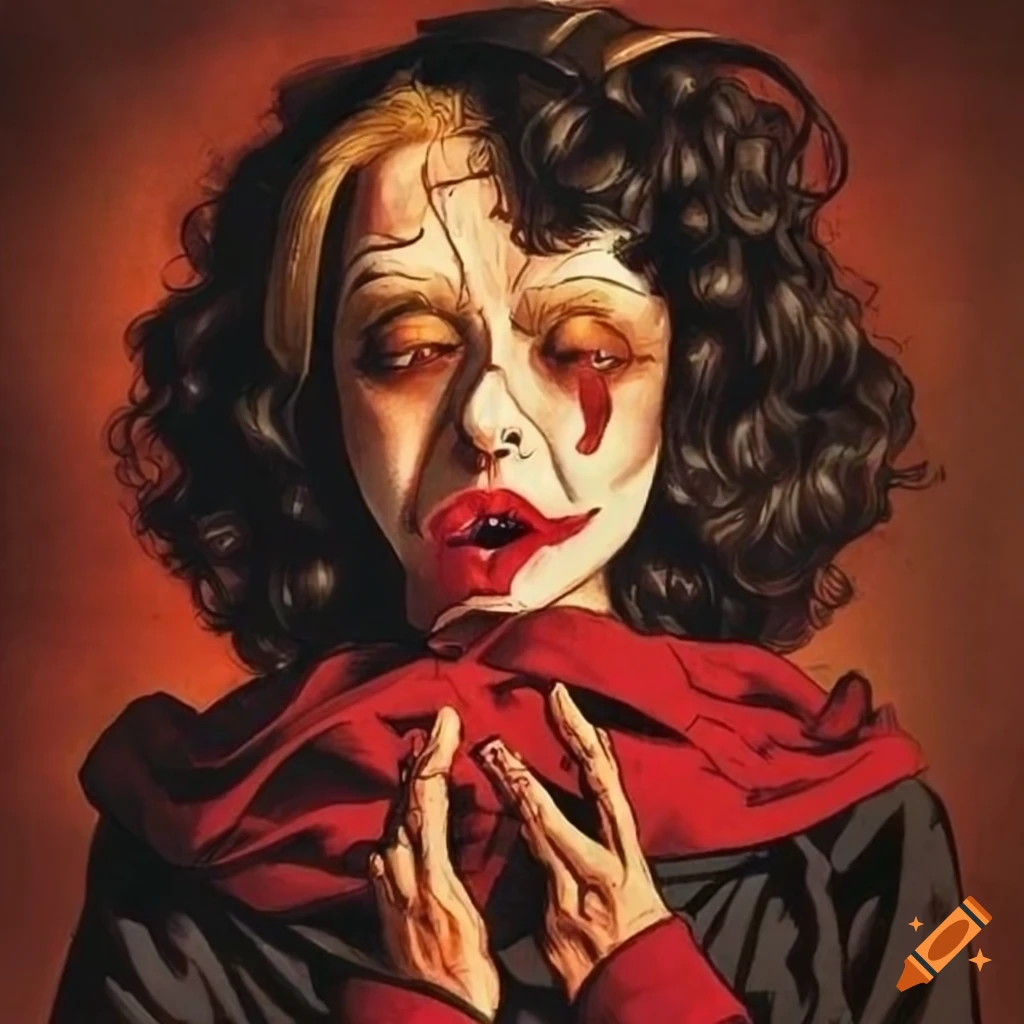 Villainess from a noir graphic novel on craiyon