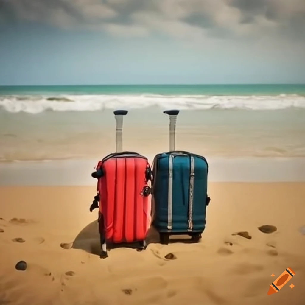 Luggage On The Beach On Craiyon