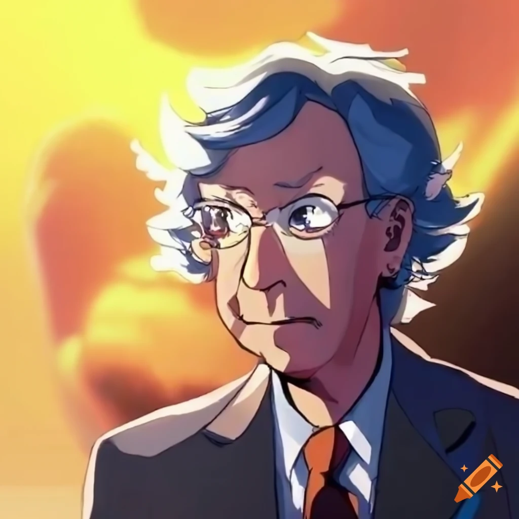 anime depiction of Mitch McConnell