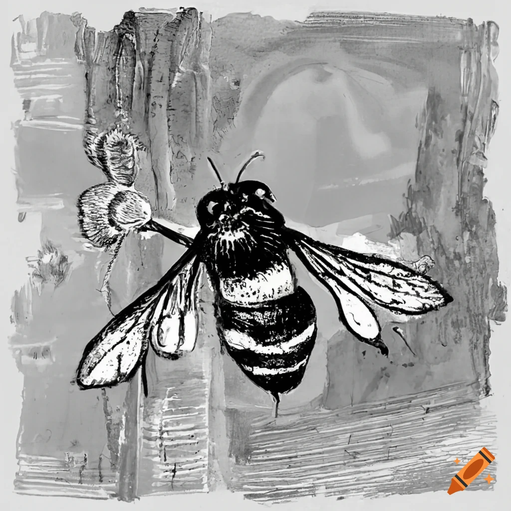 Insect Bee Drawing Line art, insect, honey Bee, pencil, animals png |  PNGWing