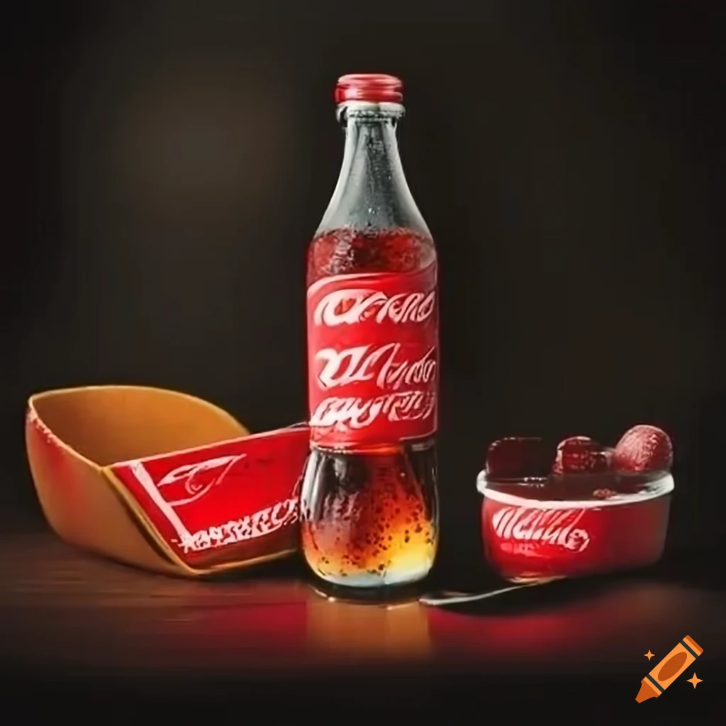 Still life of coca cola on Craiyon