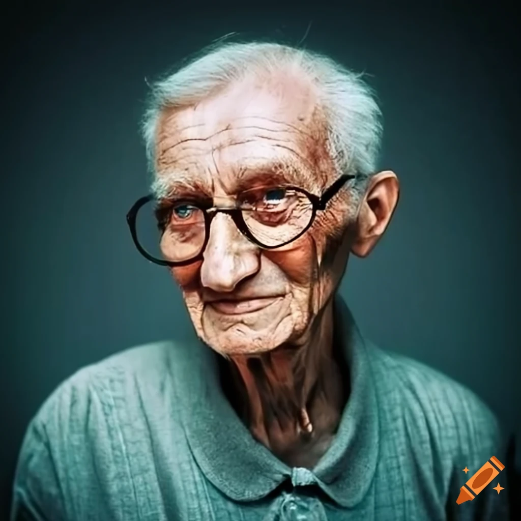 Portrait Of A Friendly Elderly Man On Craiyon