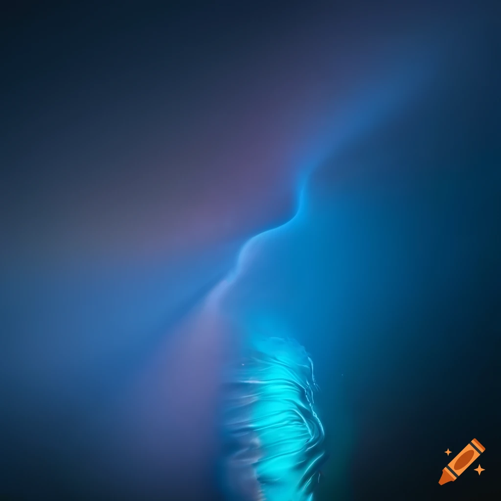 Blue light painting with wind effect on Craiyon