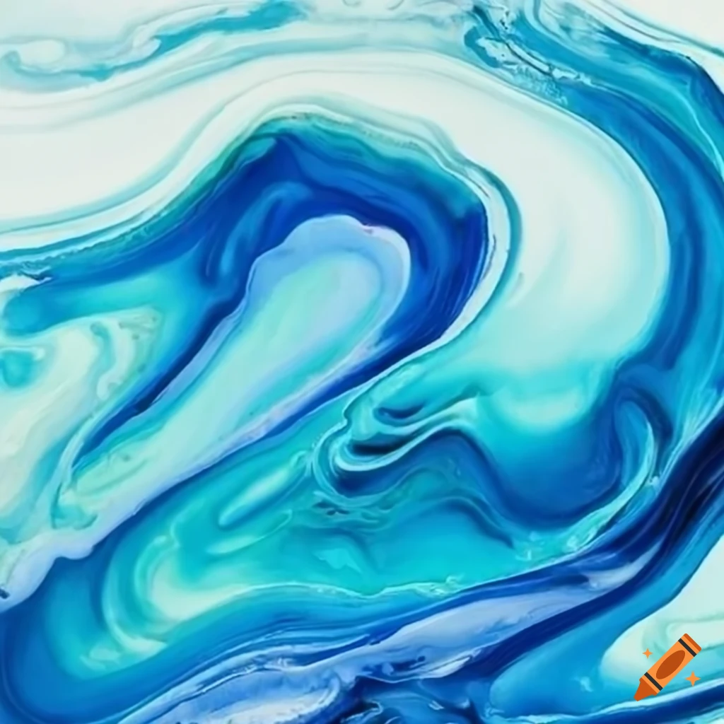 swirling deep blue sea watercolor