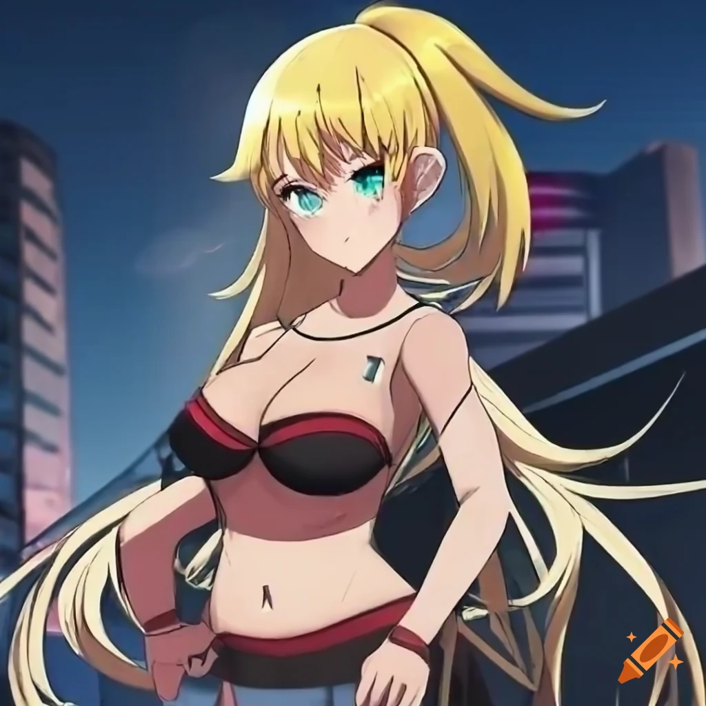 Waifu oc character from pocket card jockey video game by game freak on