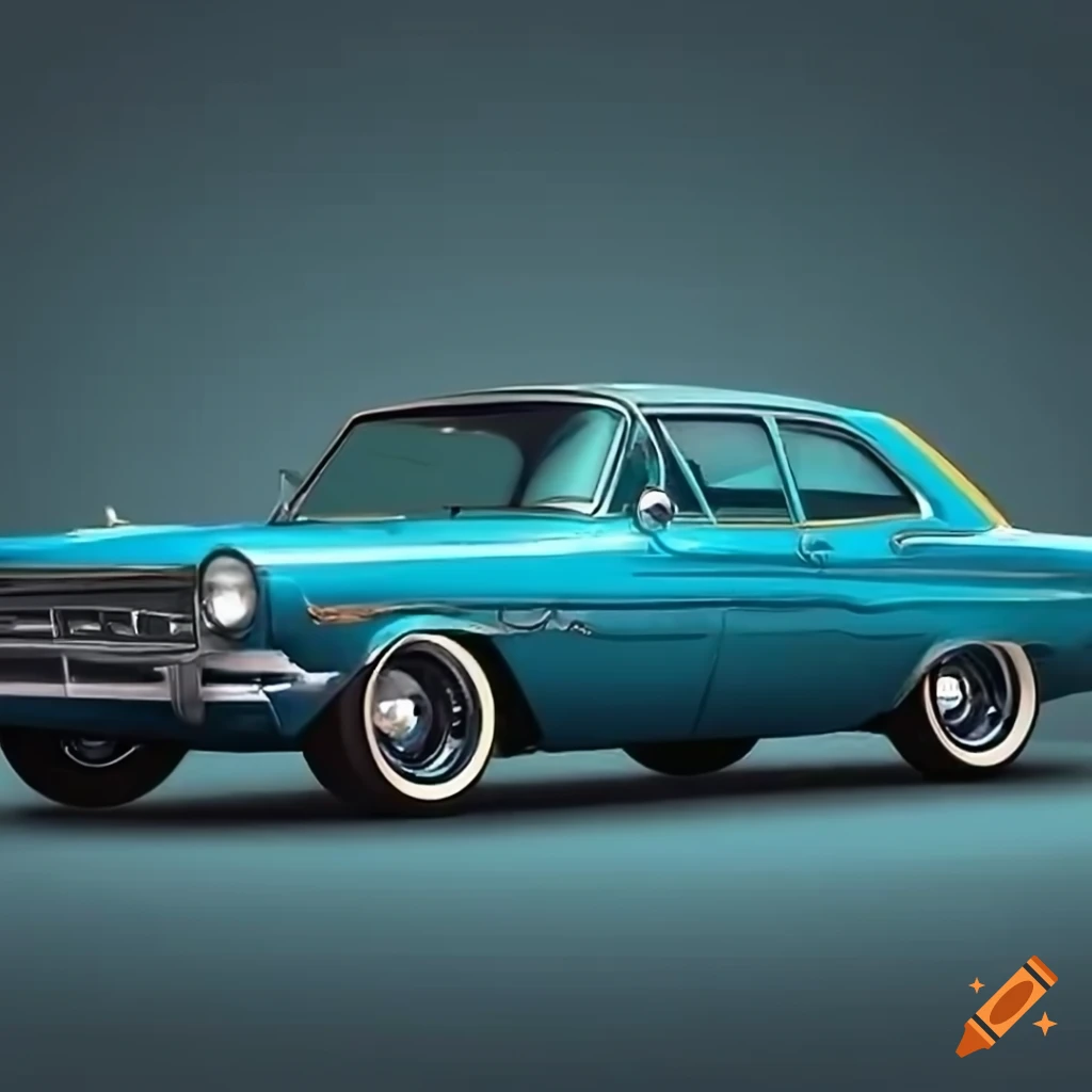 retro blue cars in high definition