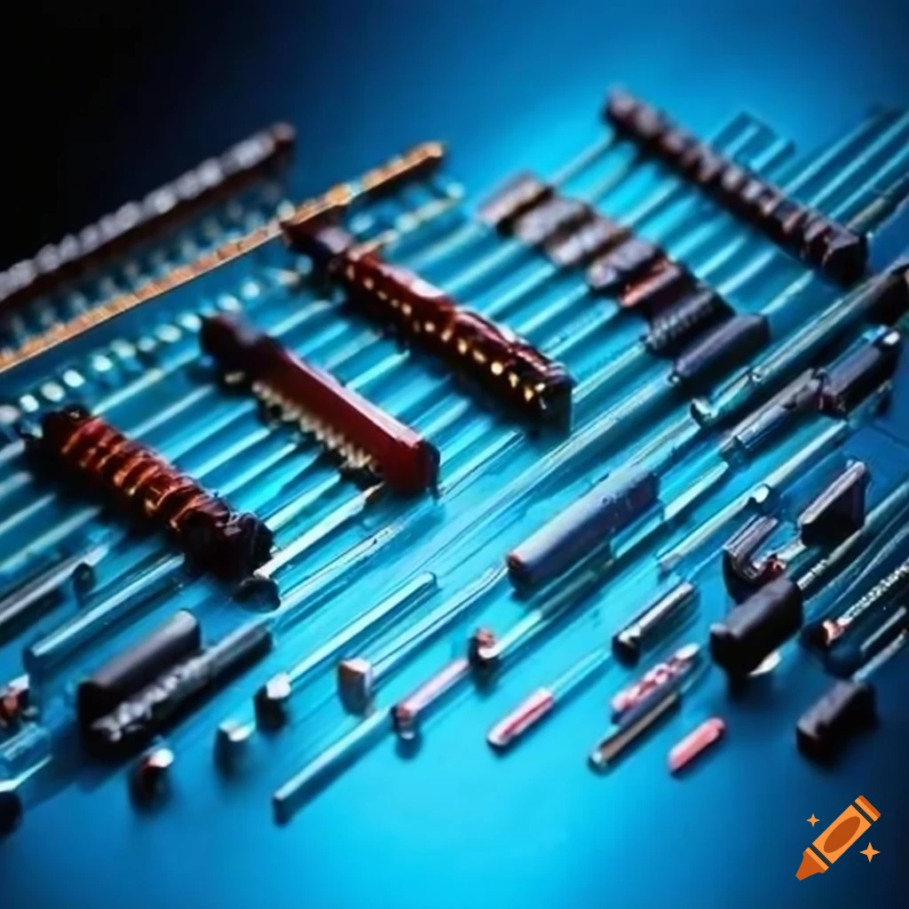 Image of electronic components on Craiyon