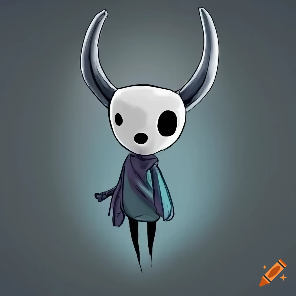 Artwork of a character inspired by hollow knight and majora's mask on
