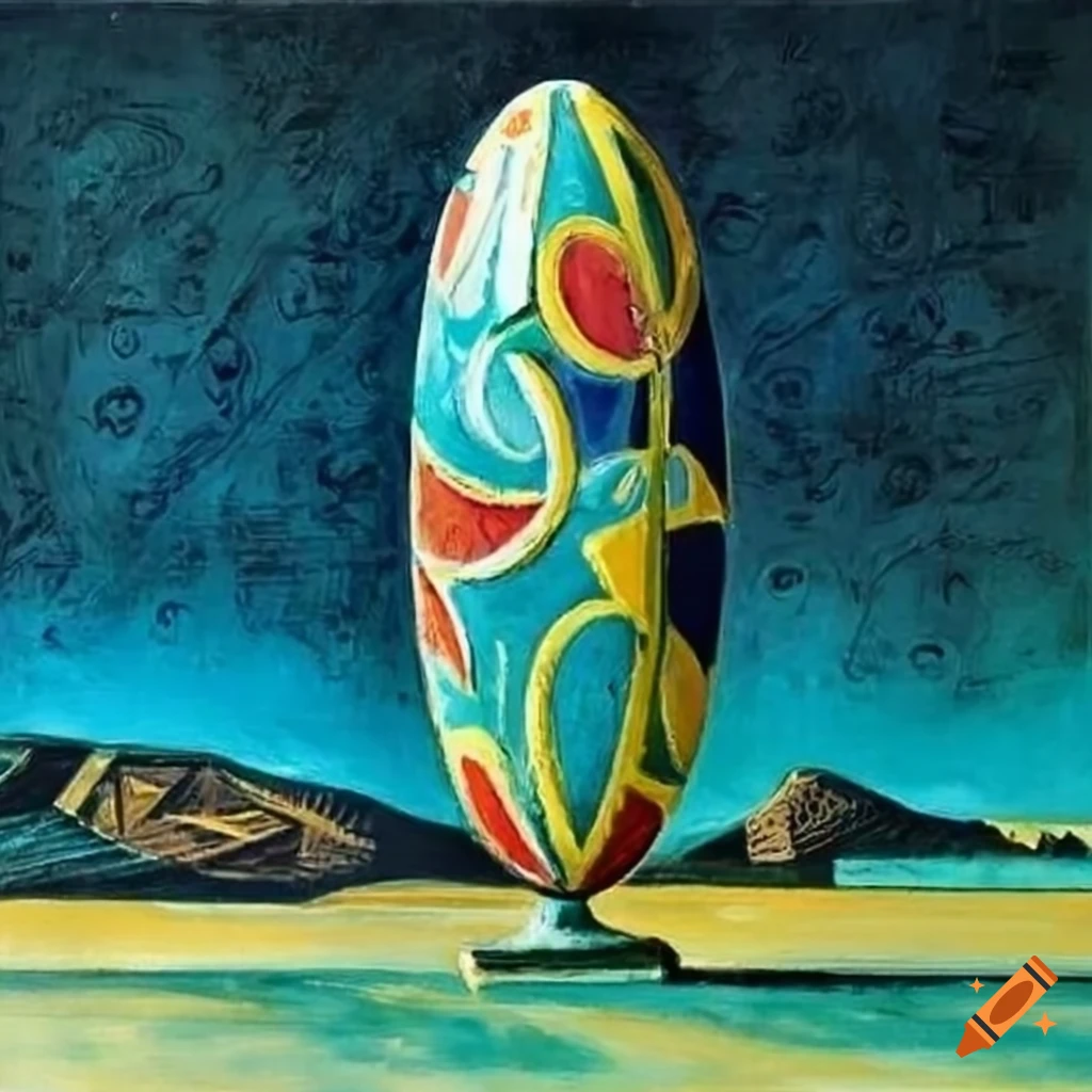 Abstract artwork by yves tanguy on Craiyon