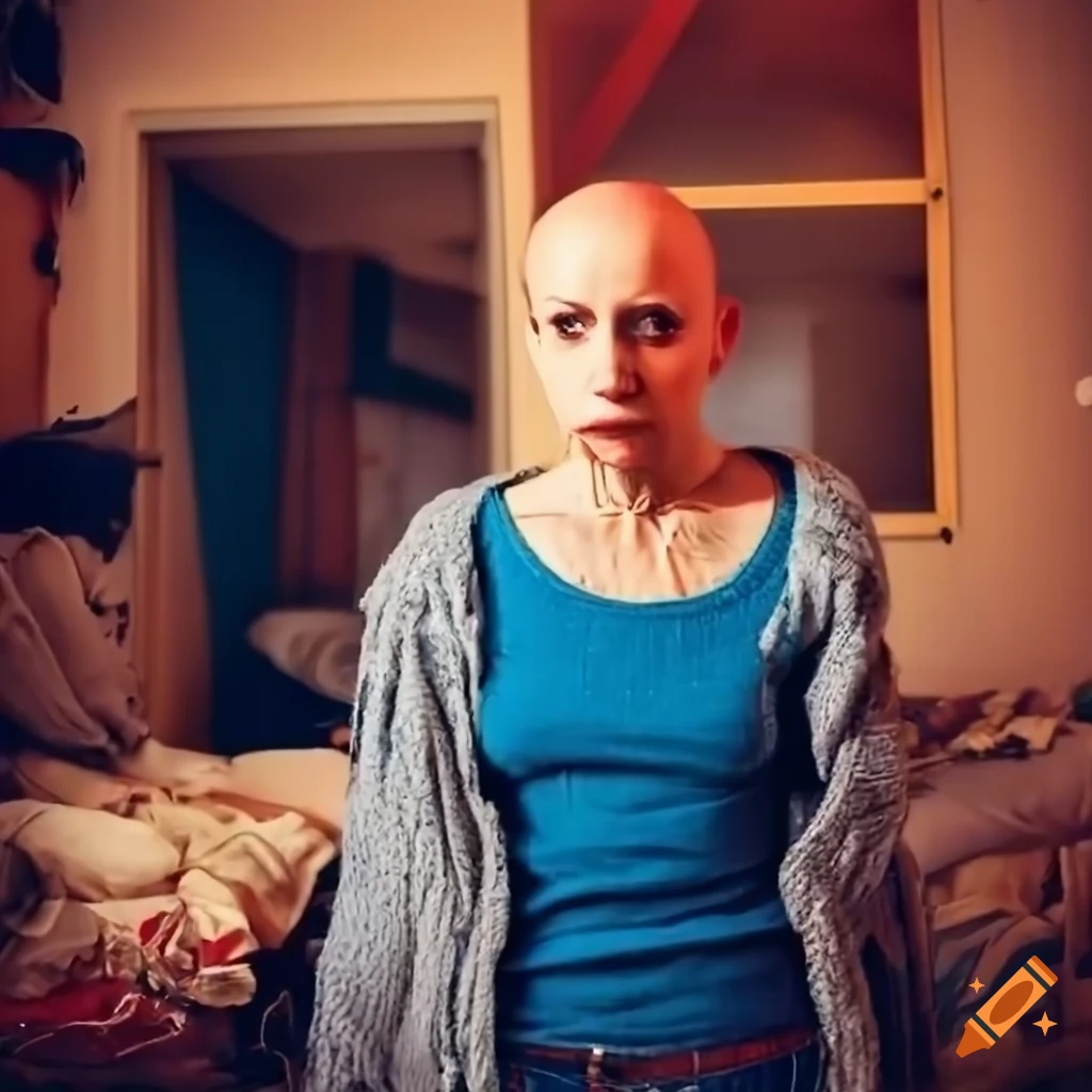  Portrait of a punk feminist woman in a messy room on Craiyon