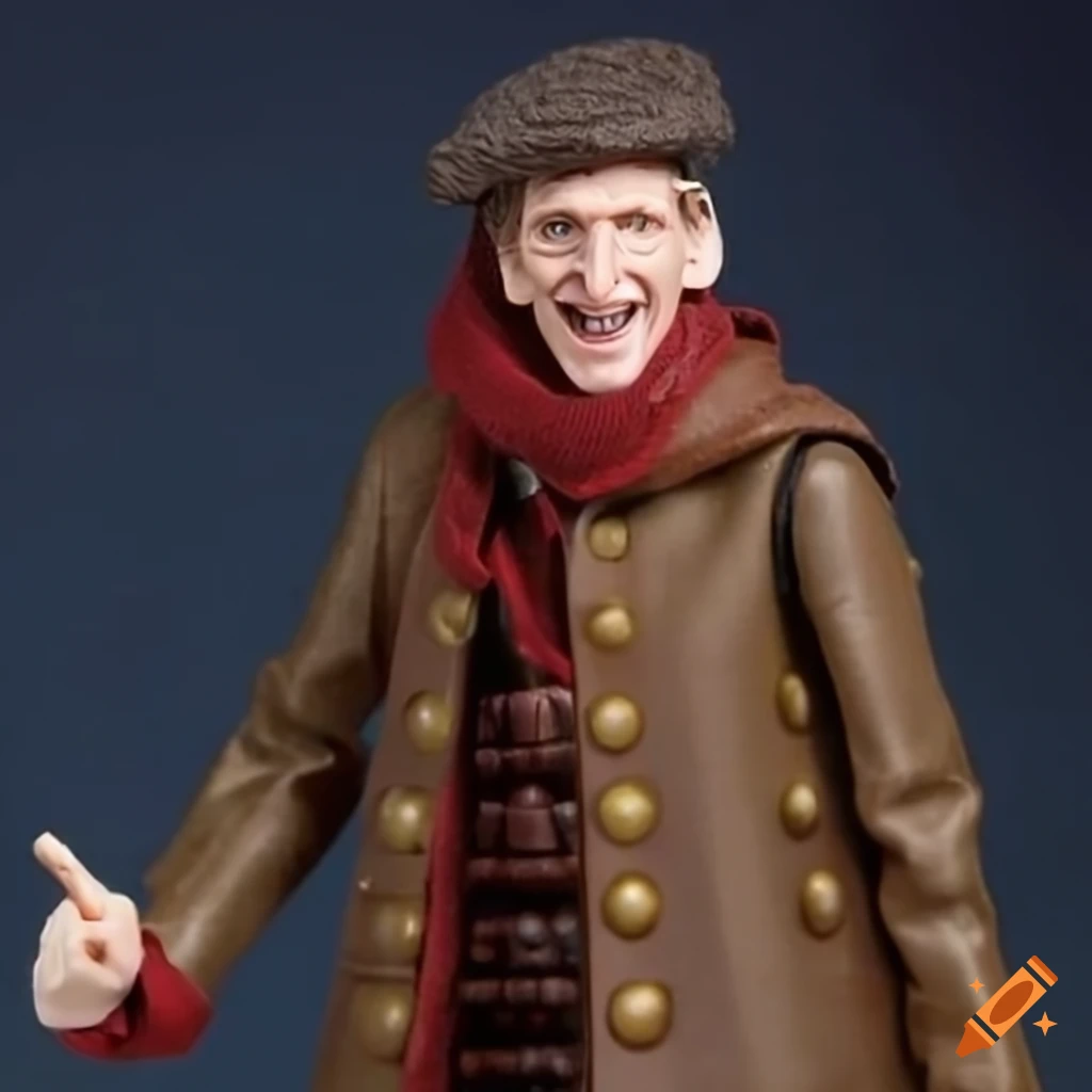 Christopher Eccleston in Doctor Who attire on the moon