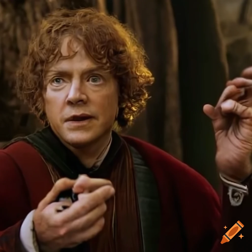 Satirical depiction of bilbo baggins on Craiyon