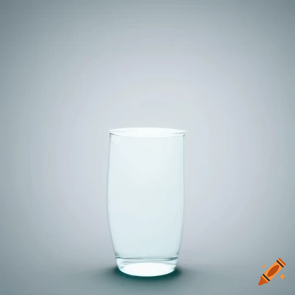 minimalist white glass on white background