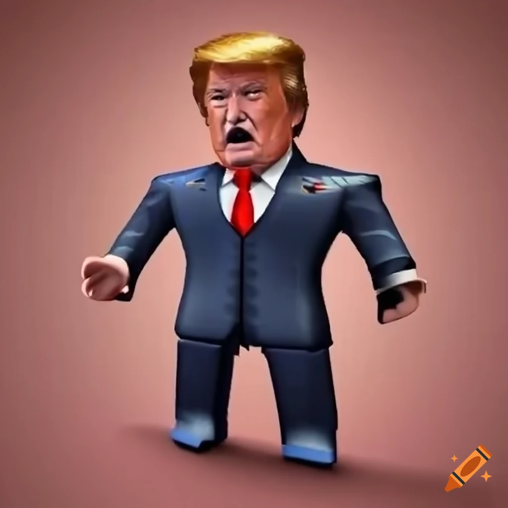 Donald Trump playing Roblox game