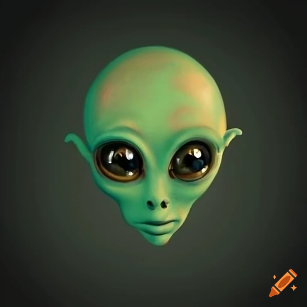 Funny alien portrait on Craiyon