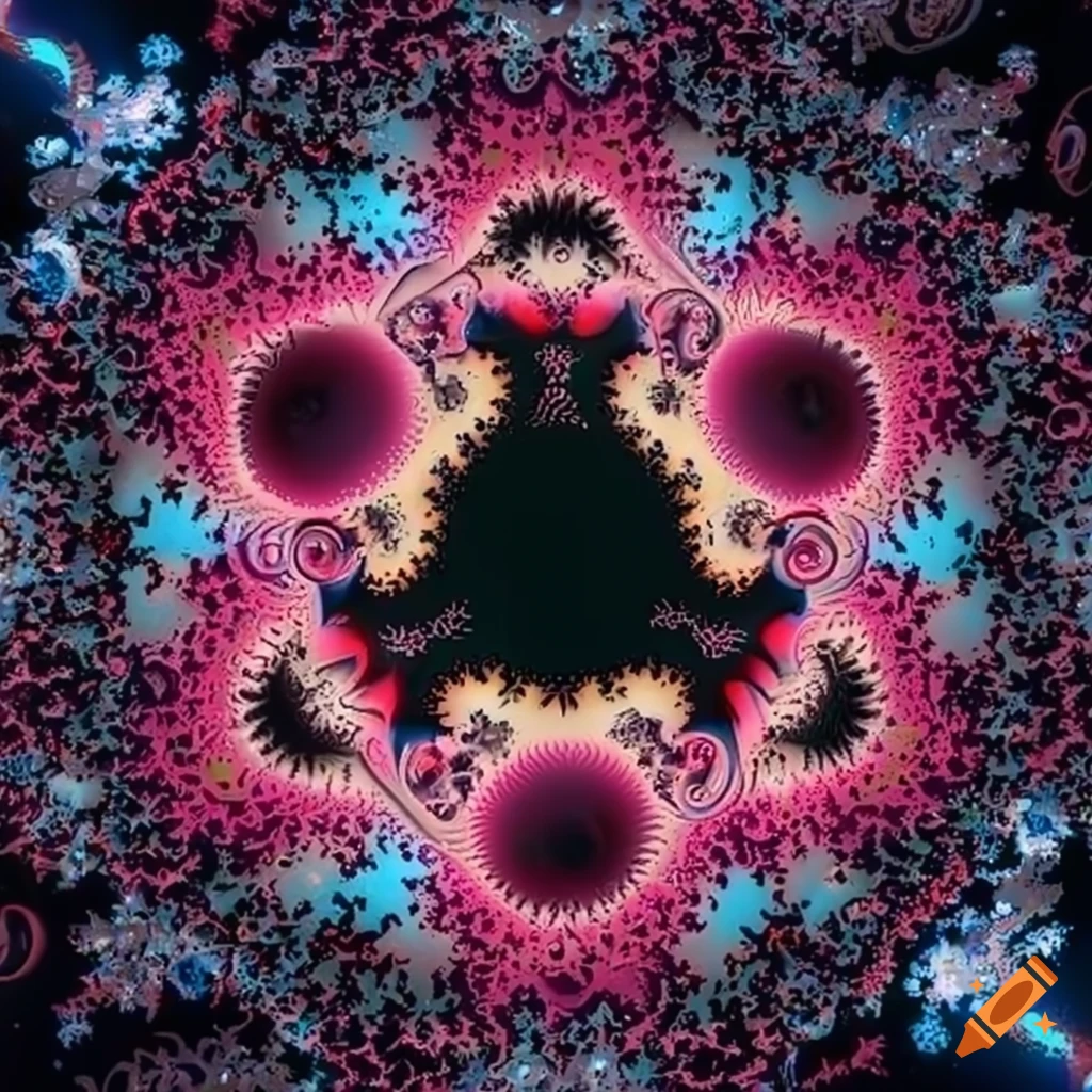 dodecahedron-shaped mandelbrot rose made of apples