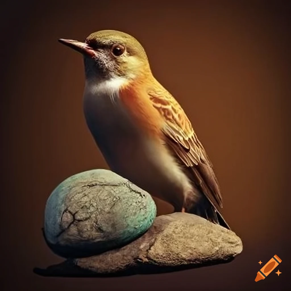 illustration of a stone hitting two birds