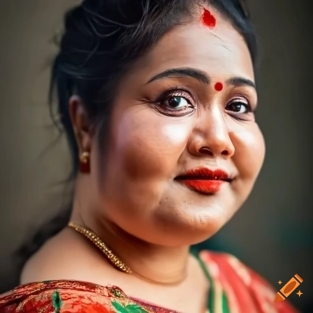 Close-up portrait of a cute british bangladeshi woman on Craiyon