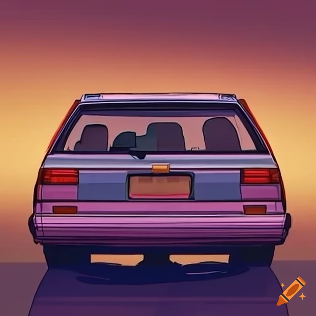 1988 toyota camry wagon illustration
