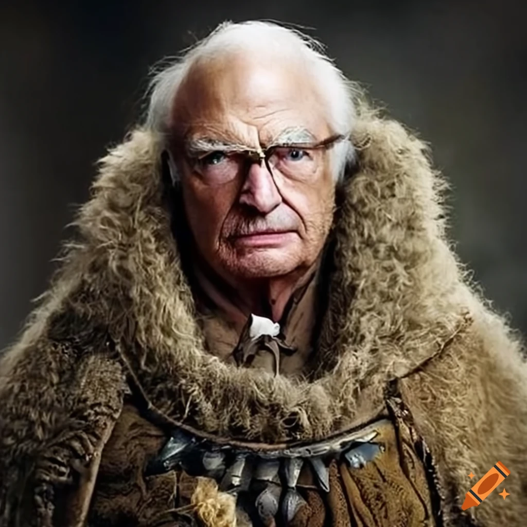 King Carl Gustaf of Sweden dressed as a hobbit