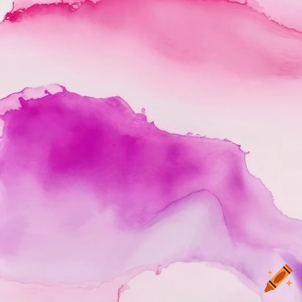 pink and purple watercolor stains on a white background