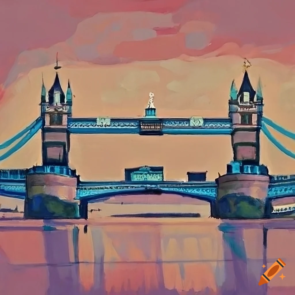 Artistic rendition of tower bridge in london