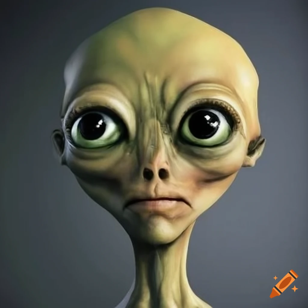 Funny alien portrait