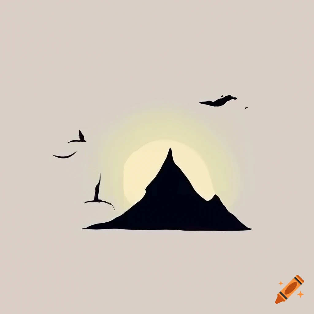 minimalist drawing of nature