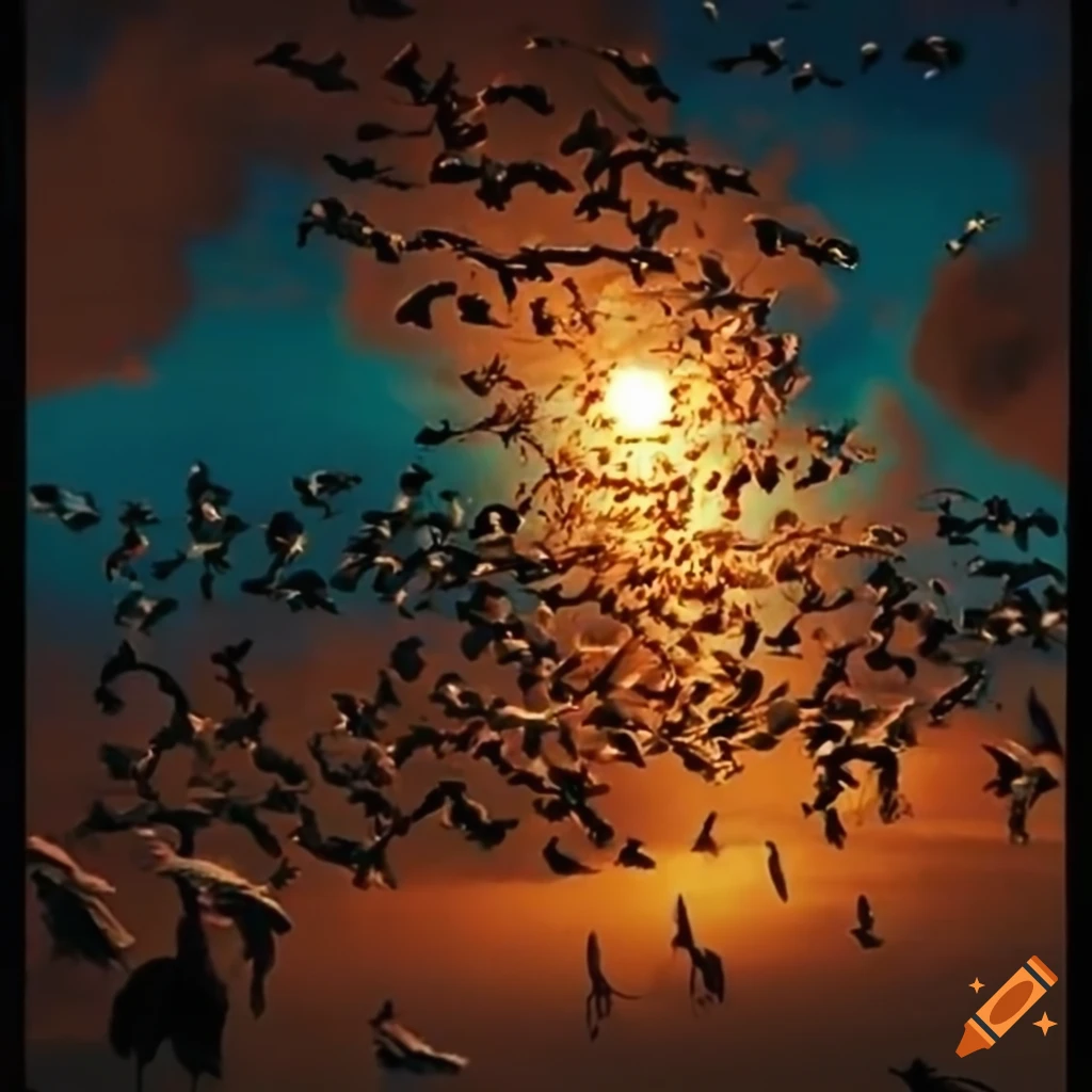 scene of shepherds watching their flock at night