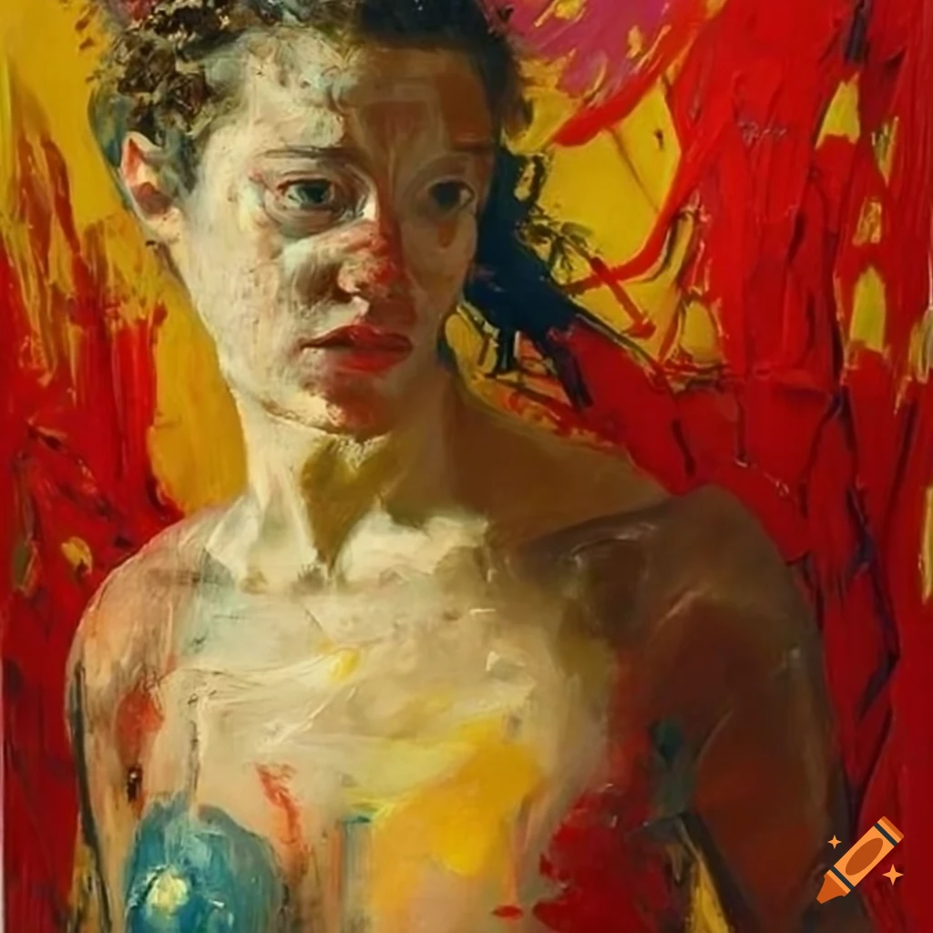 Expressive oil painting of a disappointed young woman on Craiyon
