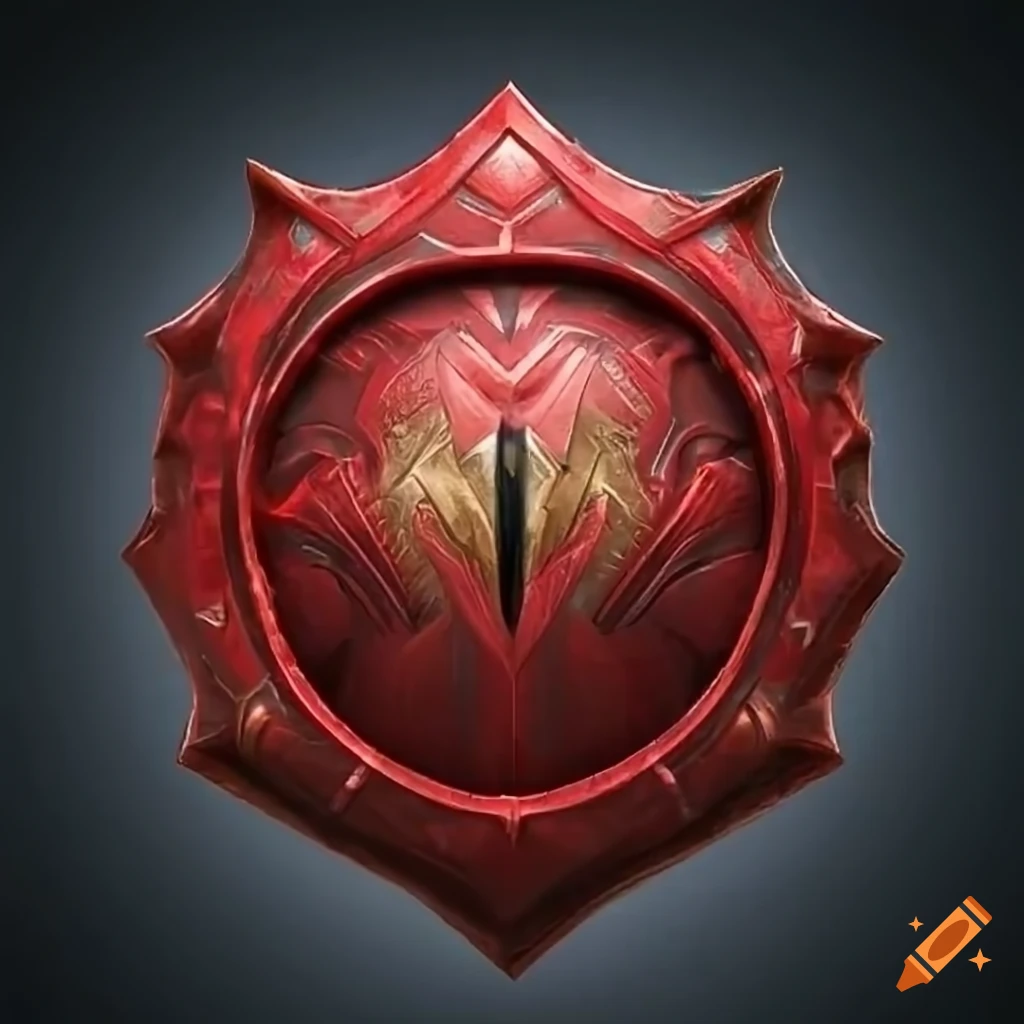 Red dragon shield artifact on craiyon