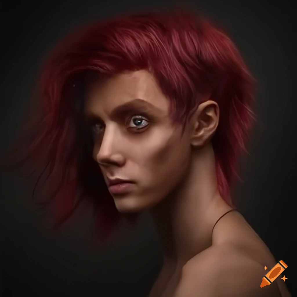 image of a maroon-haired humanoid alien man
