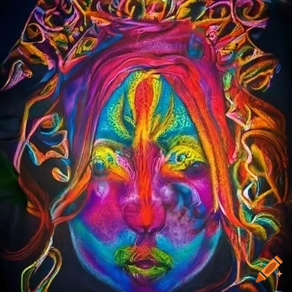Intricate Chalk Art With Vibrant Colors On Craiyon