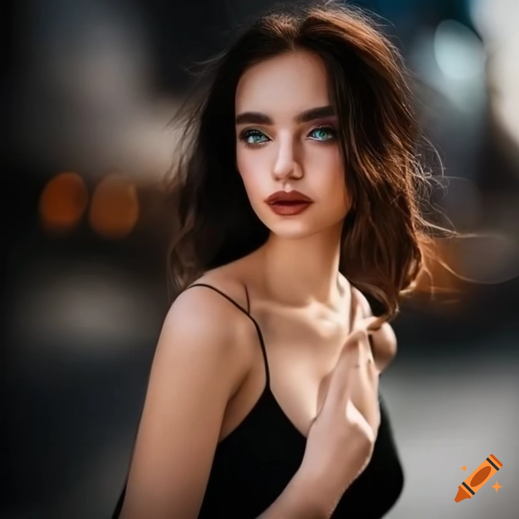 portrait of a realistic Instagram model