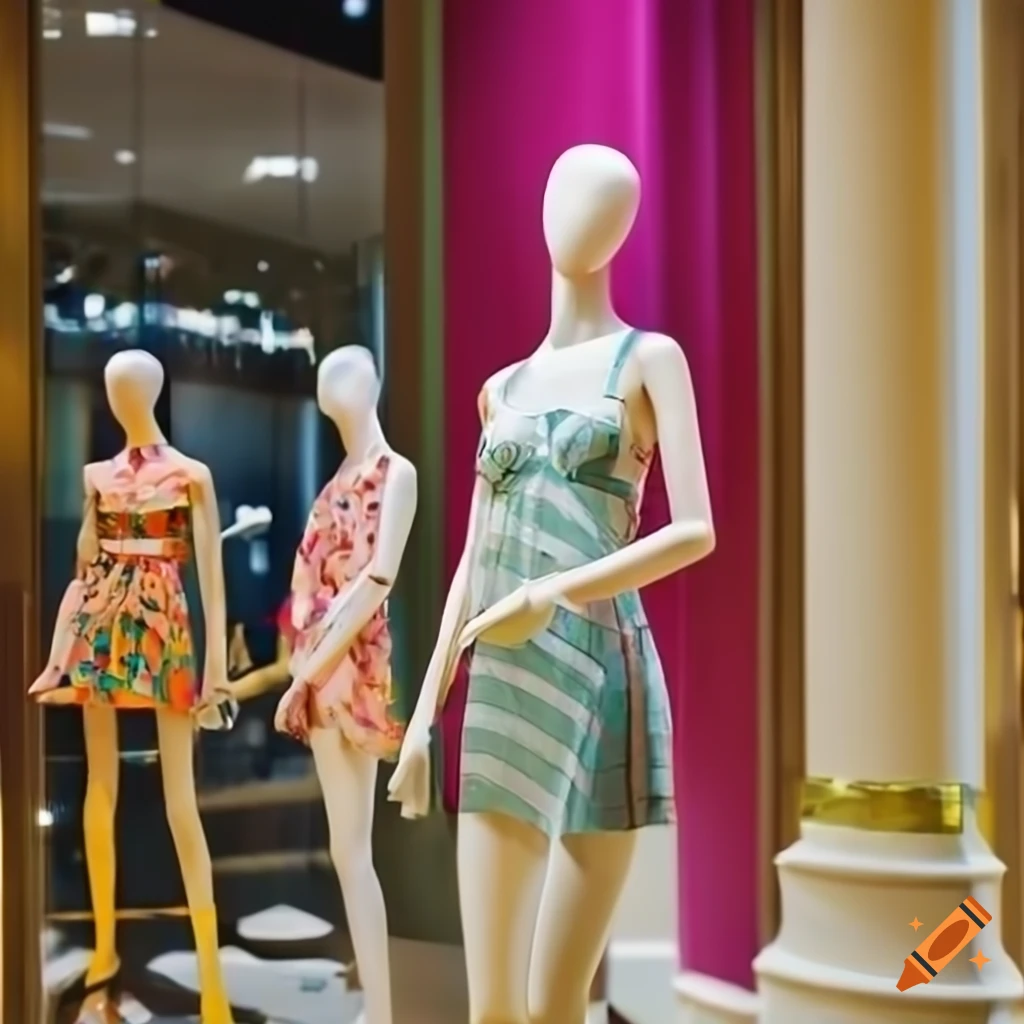 Fashion mannequin display on Craiyon