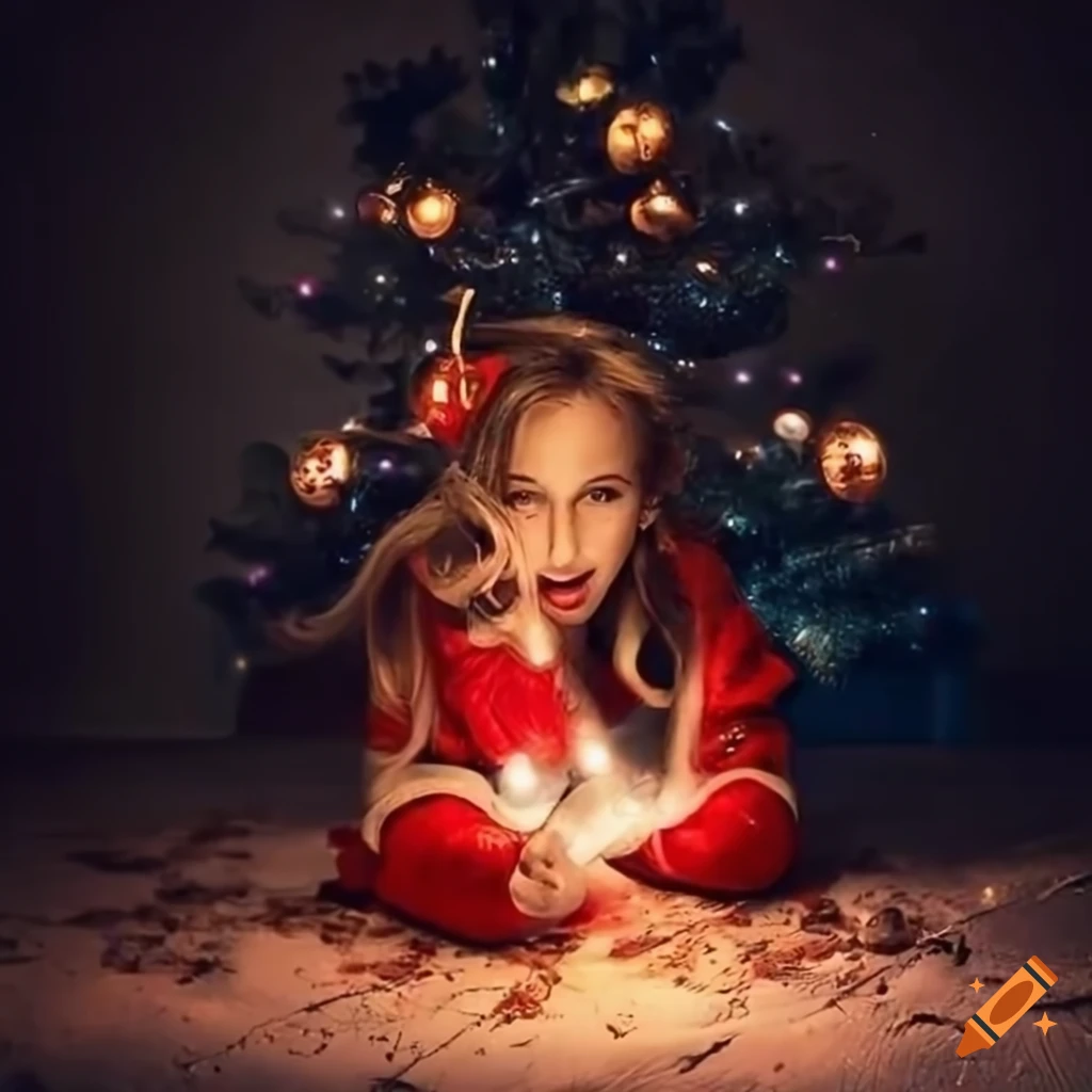 Irreverent and playful christmas photography on Craiyon