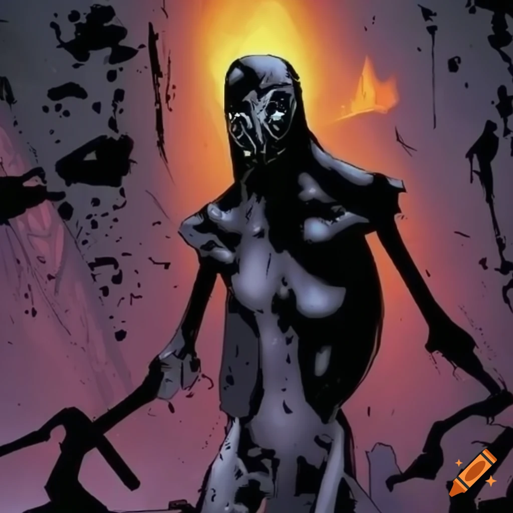 dark sci-fi comic illustration