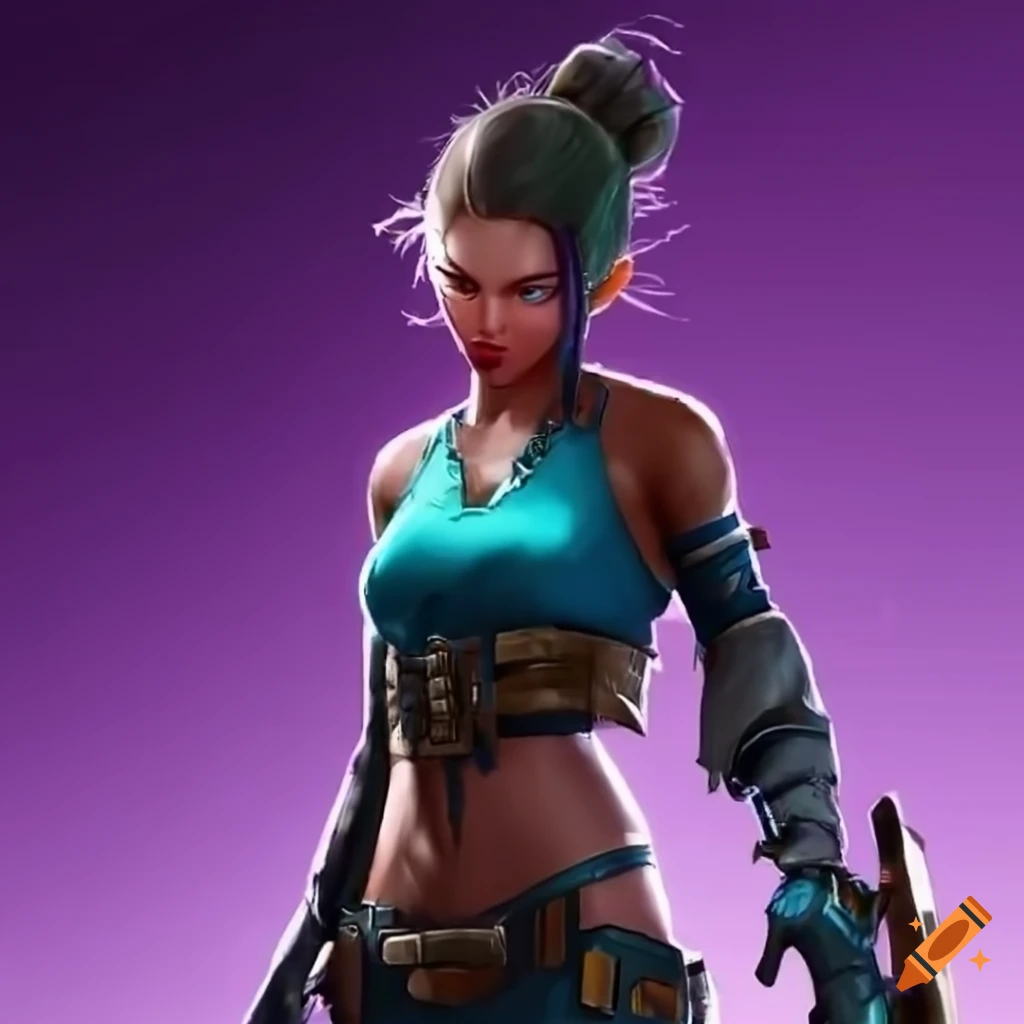 Image Of A Powerful Female Video Game Character On Craiyon