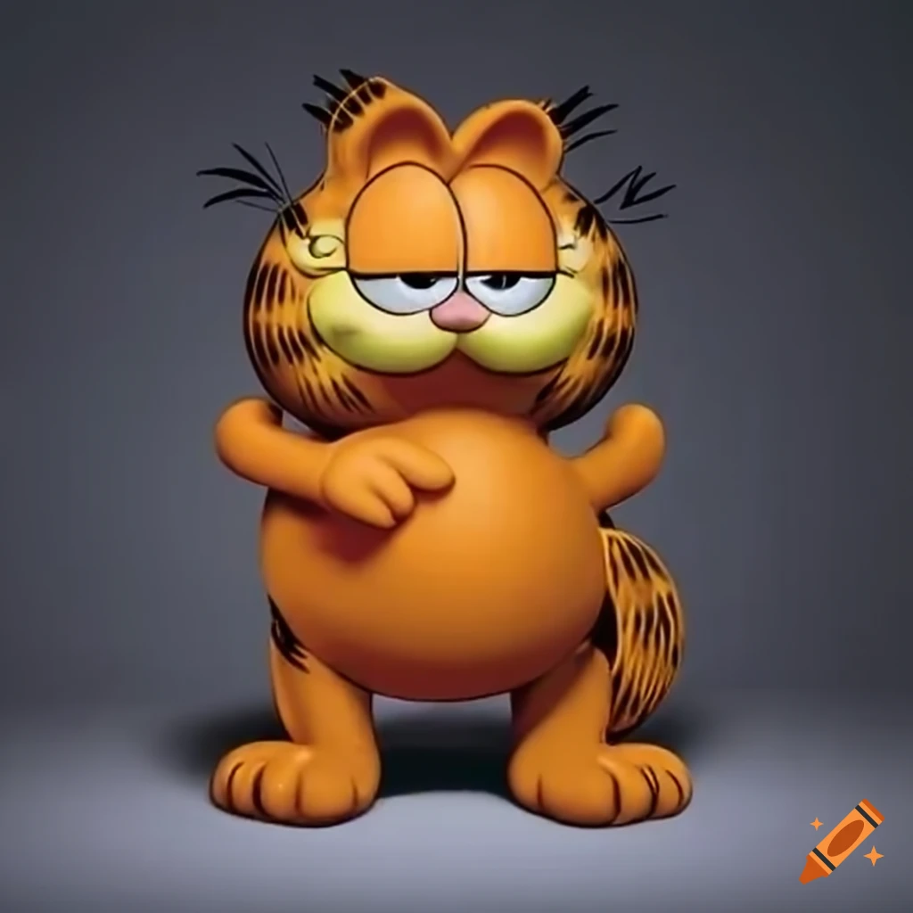 Garfield holding a can of dr pepper
