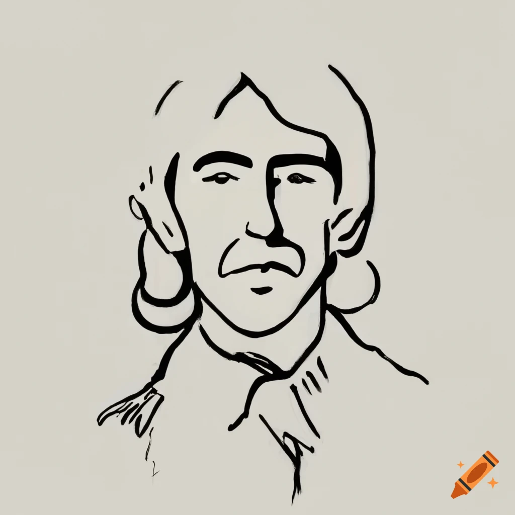 Line drawing of harrison in matisse style on Craiyon